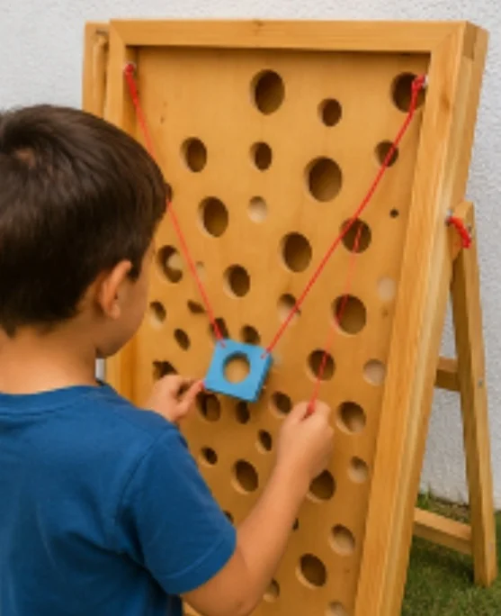 Painel de coordenação motora, brinquedos educativos, escolas - Imagem 2