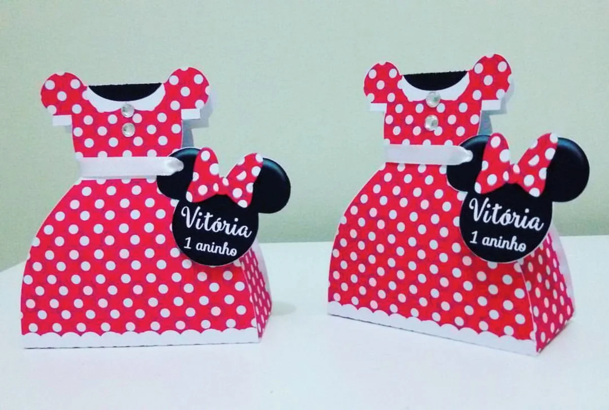 Arquivos de corte caixa vestido Minnie - Imagem 1