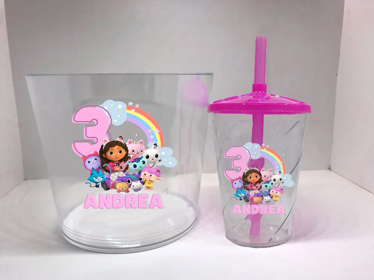Kit Balde de Pipoca 1,5+Copo Twister Lembrancinhas casa Magica da Gabby - Imagem 2