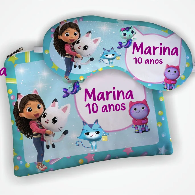 Kit Necessaire e Mascara de Dormir para lembrancinhas da Casa Magica da Gabby - Imagem 4