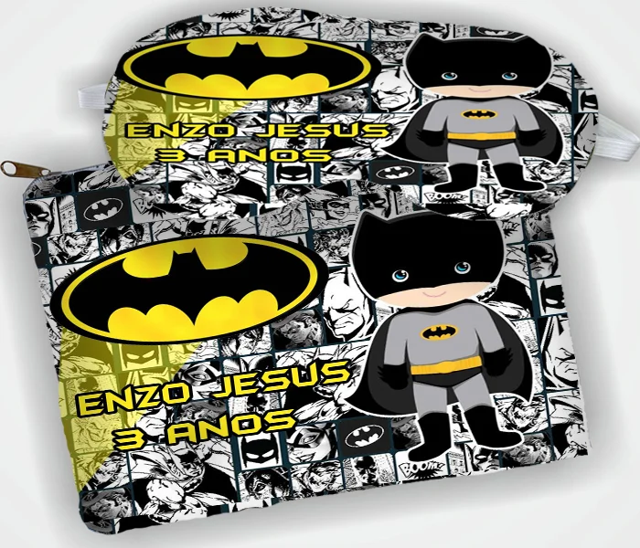 Kit Necessaire e Mascara de Dormir para lembrancinhas do Batman - Imagem 2