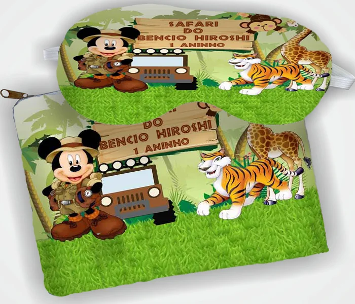 Kit Necessaire e Mascara de Dormir para lembrancinhas do Mickey Safari - Imagem 5