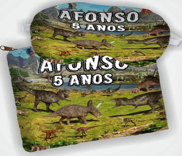 Kit Necessaire e Mascara de Dormir para lembrancinhas Dinossauros - Imagem 5