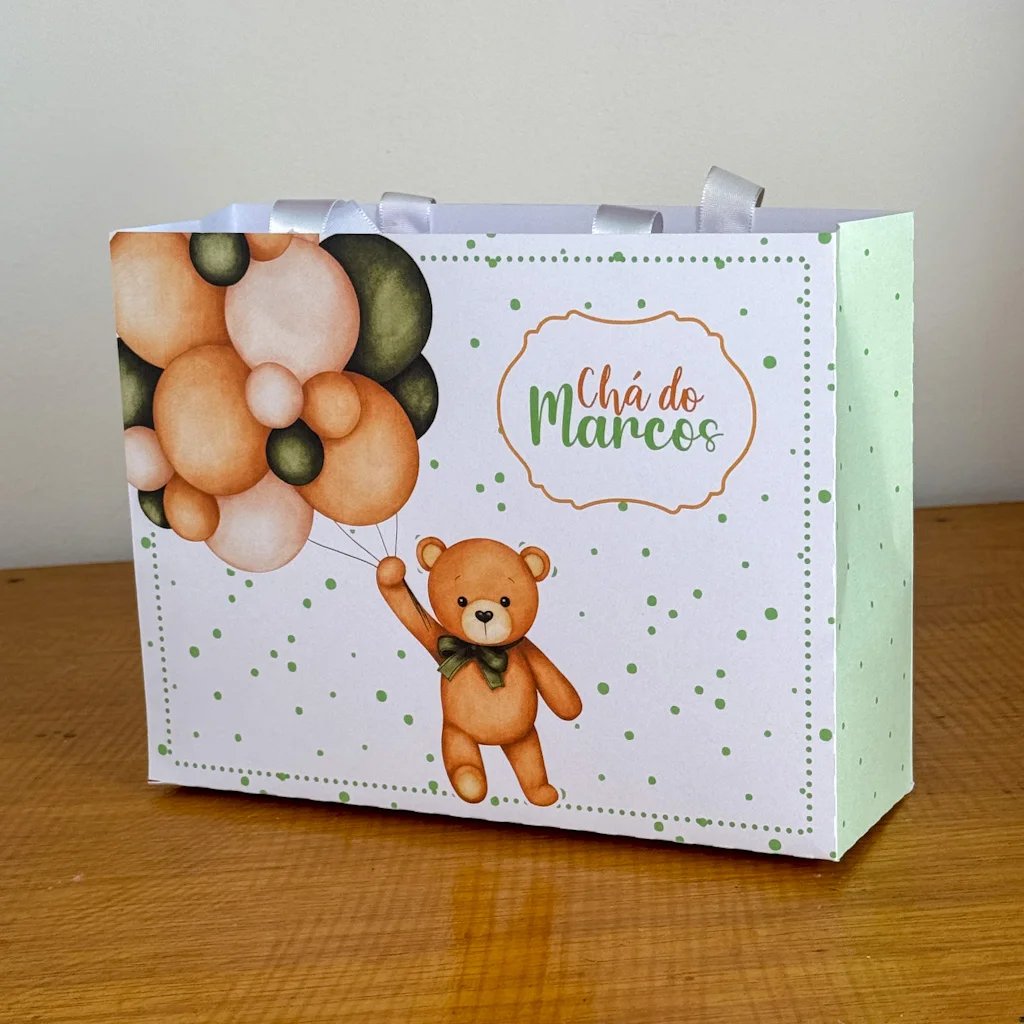 Kit Arquivo Digital Chá de bebê Ursinhos Verde - Imagem 6