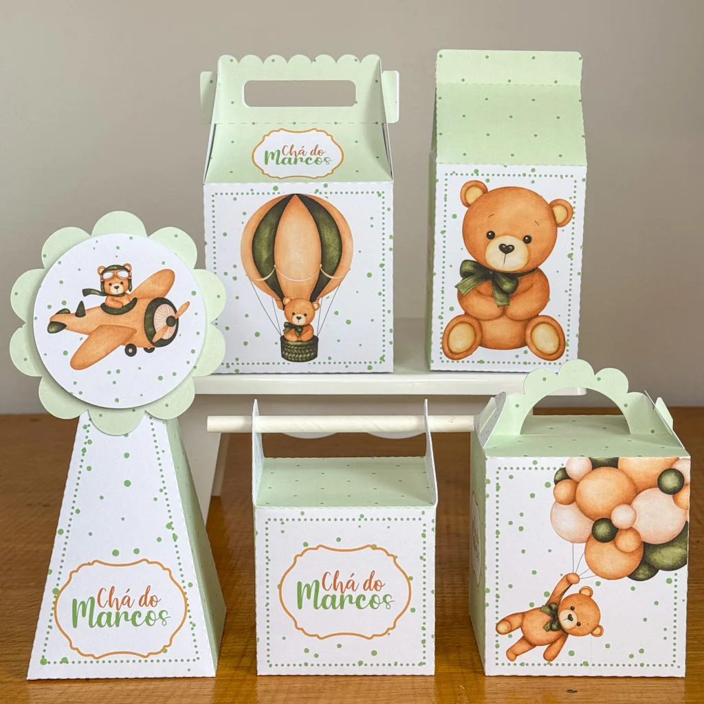 Kit Arquivo Digital Chá de bebê Ursinhos Verde - Imagem 7