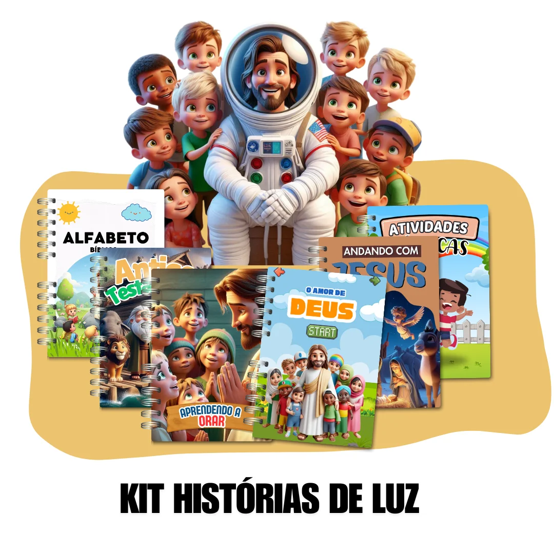 Arquivo Digital kit Histórias de Luz: Histórias Bíblicas Adaptadas e ilustradas para crianças - Imagem 3