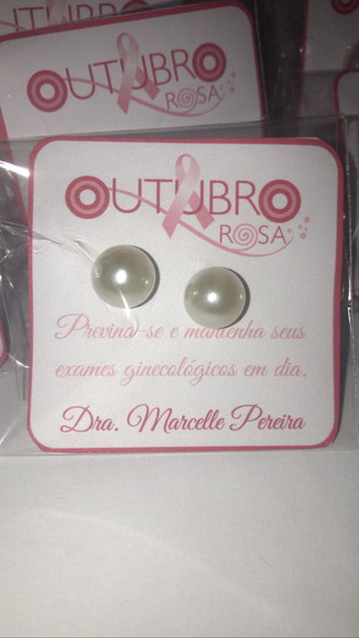 Brinco Personalizado Outubro Rosa