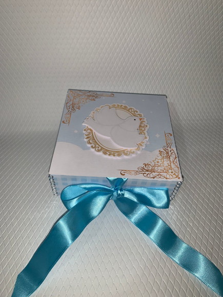 Caixa Padrinho Mini Terço e Chocolate - Imagem 2
