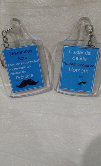 Chaveiro Personalizado Novembro Azul - Imagem 3