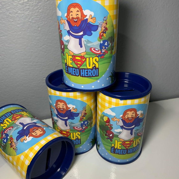 Cofrinho Personalizado Jesus Nosso Heroi - Imagem 2
