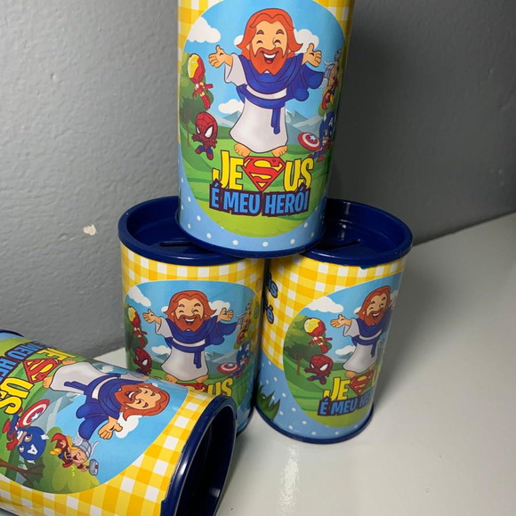 Cofrinho Personalizado Jesus Nosso Heroi - Imagem 3