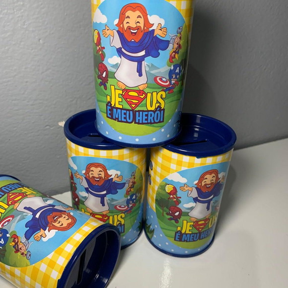 Cofrinho Personalizado Jesus Nosso Heroi