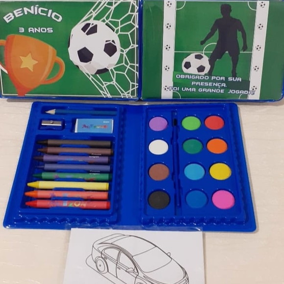 Estojo de Pintura Aquarela Futebol - Imagem 4
