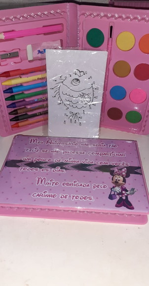 Estojo de Pintura Aquarela Minie Rosa - Imagem 3