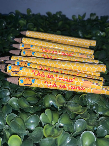 Mini Lápis Personalizado Abelhinha - Imagem 2