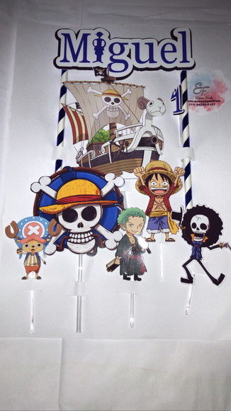 Topo de Bolo One Piece 3d