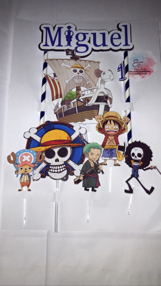 Topo de Bolo One Piece 3d - Imagem 3
