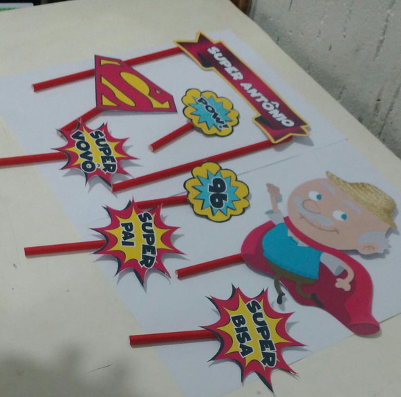 Topo de Bolo Super Vovô 3d - Imagem 3