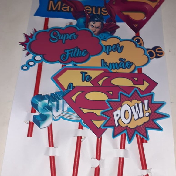 Topo de Bolo Superman 3d - Imagem 2