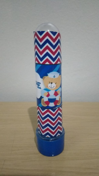 Tubetes acrílico Personalizado Ursinho Marinheiro - Imagem 2