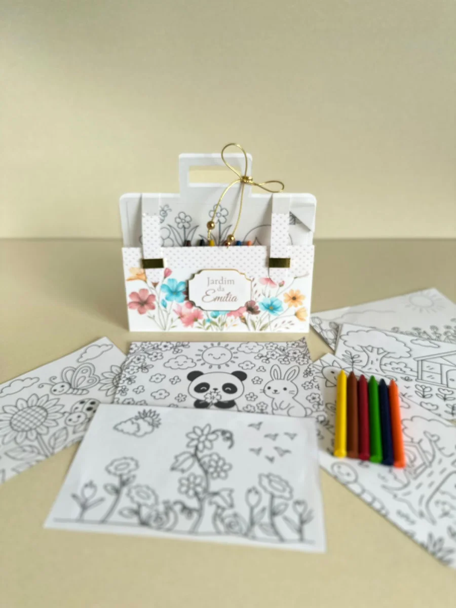 Kit de Colorir Jardim Encantado | Lembrancinha Infantil Personalizada - Imagem 8