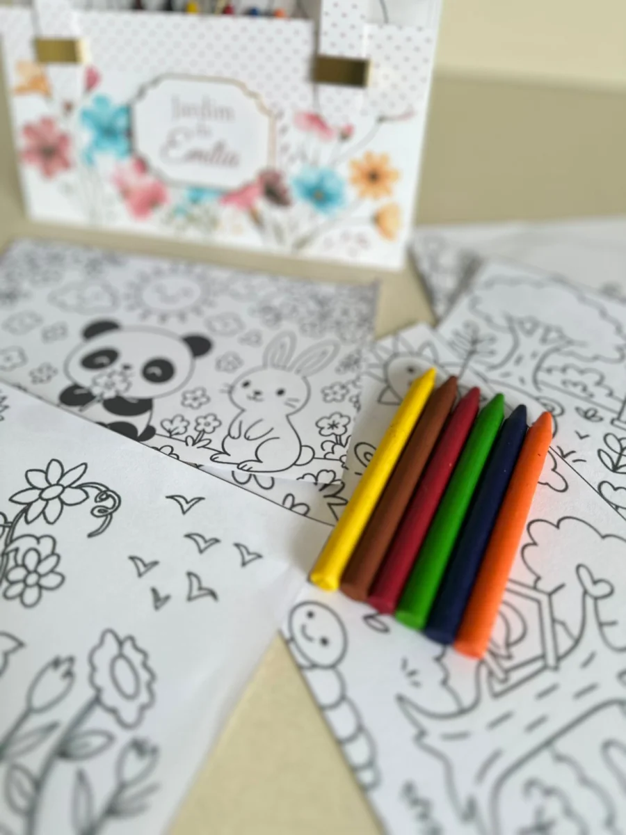 Kit de Colorir Jardim Encantado | Lembrancinha Infantil Personalizada - Imagem 4