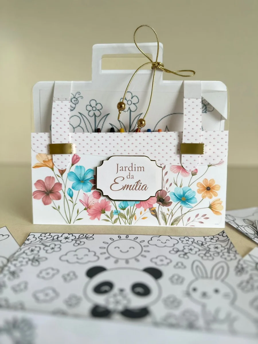 Kit de Colorir Jardim Encantado | Lembrancinha Infantil Personalizada - Imagem 3