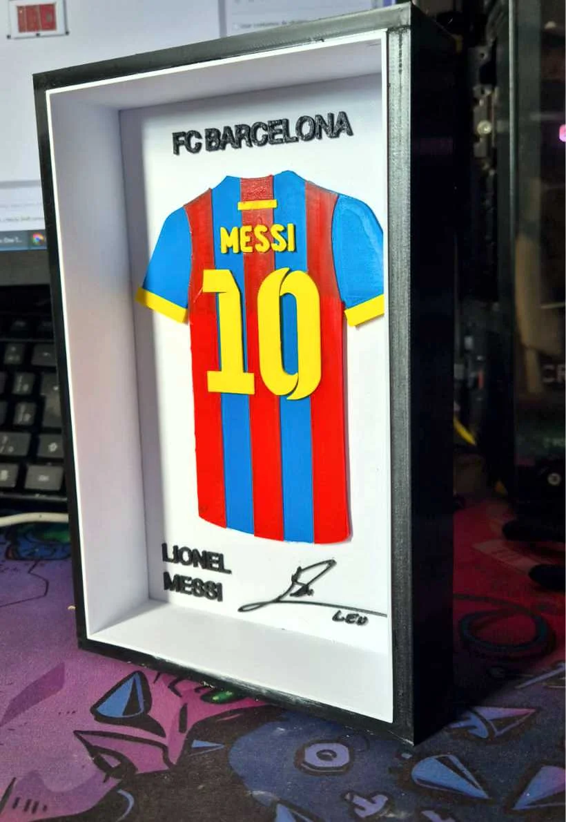 Quadro Camisa de Futebol 3D Decorativo – Presente para Fãs de Futebol | Shadow Box - Imagem 2
