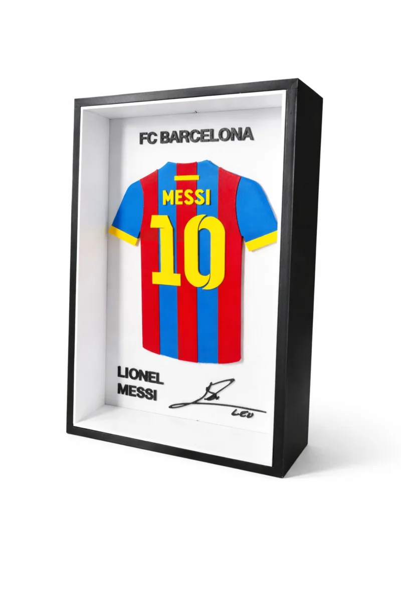 Quadro Camisa de Futebol 3D Decorativo – Presente para Fãs de Futebol | Shadow Box