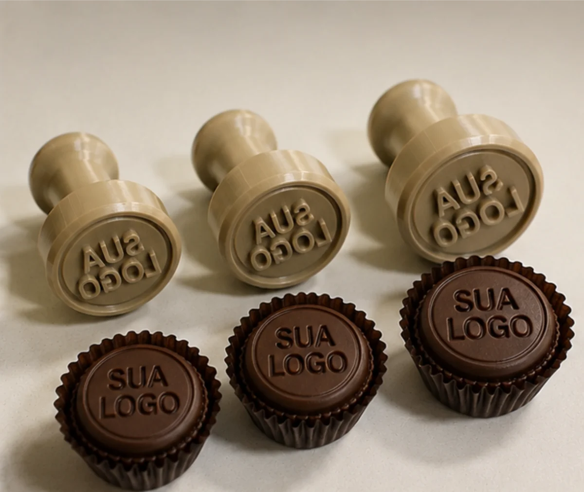 Carimbo para Doces Personalizado em Impressora 3D | Sua Logo no Doce - Imagem 3