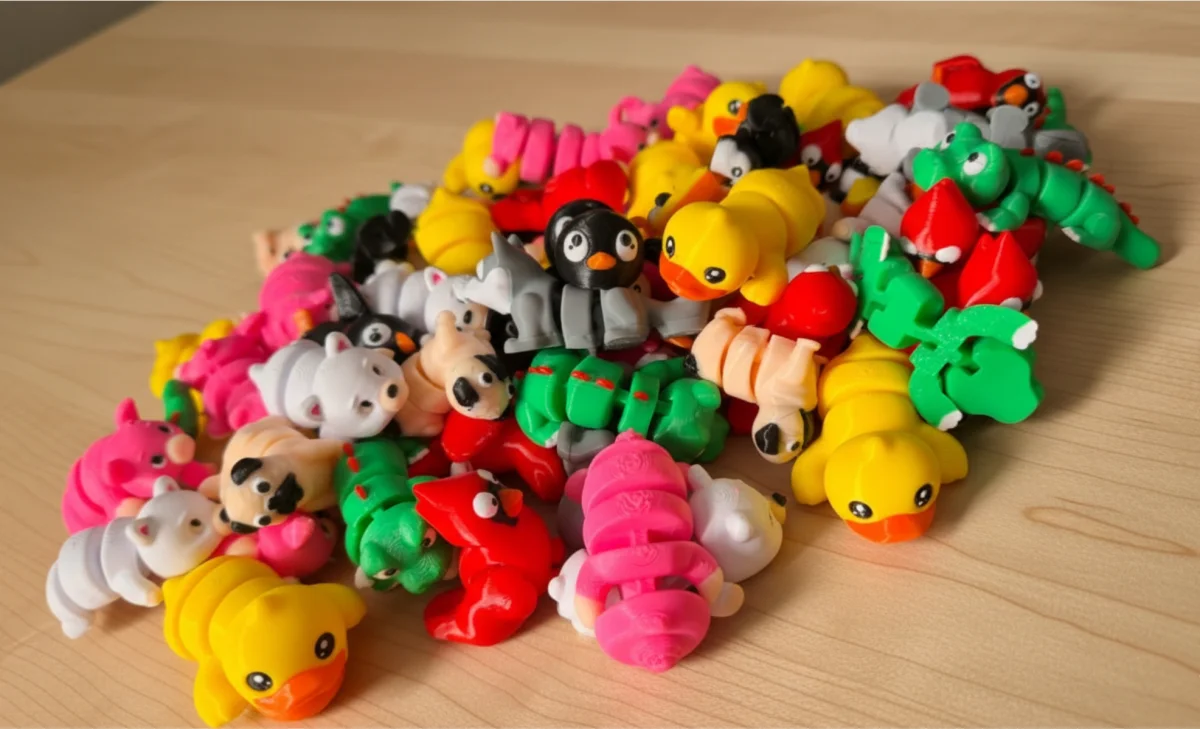 Kit Mini Animais Articulados 3D - Bonecos Colecionáveis - Imagem 1