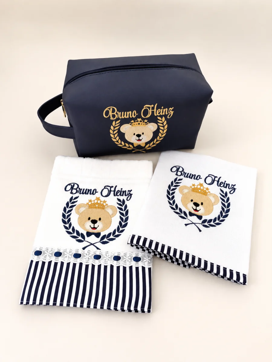 Kit Infantil Bordado - Tema Ursinho Princípe - Imagem 1
