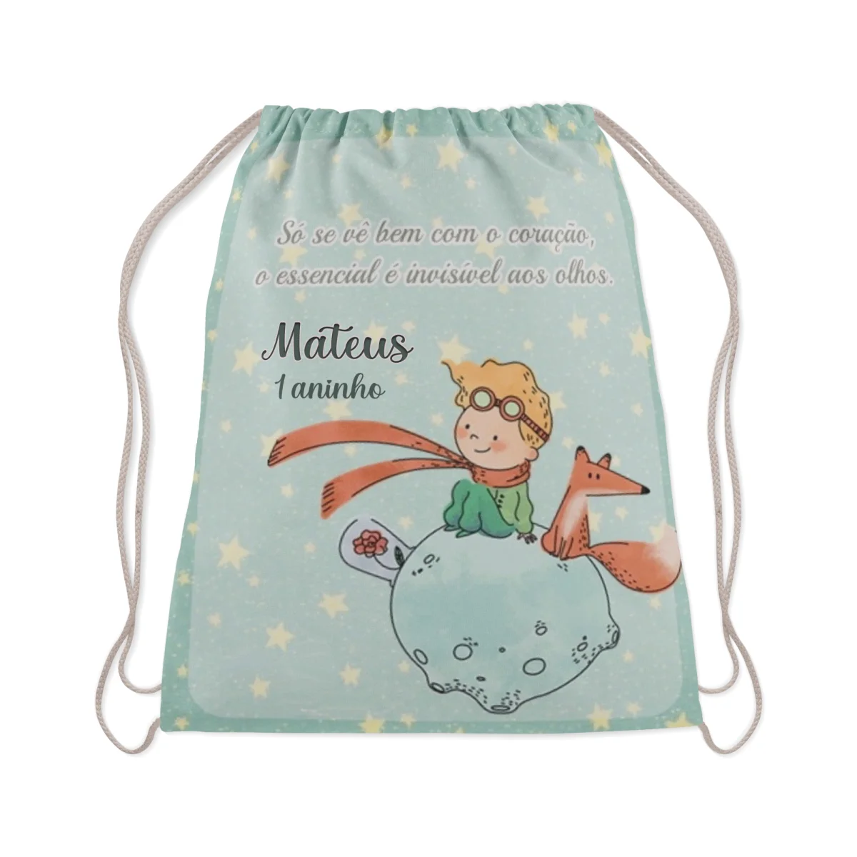 Mochilinha Personalizada do Pequeno Principe para lembrancinhas de Aniversário - Imagem 1