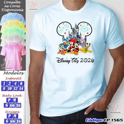Camisetas Personalizadas Viagem em Família | 03 Unidades | Trip Vacation Disney
