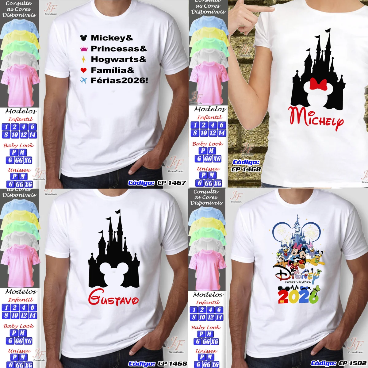 Camisetas Personalizadas Viagem em Família | 02 Unidades | Trip Vacation Disney - Imagem 4
