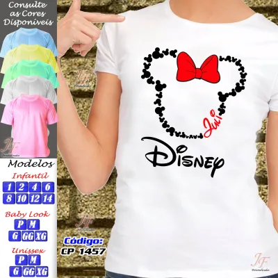 Camisetas Personalizadas Viagem em Família | 05 Unidades | Trip Vacation Disney