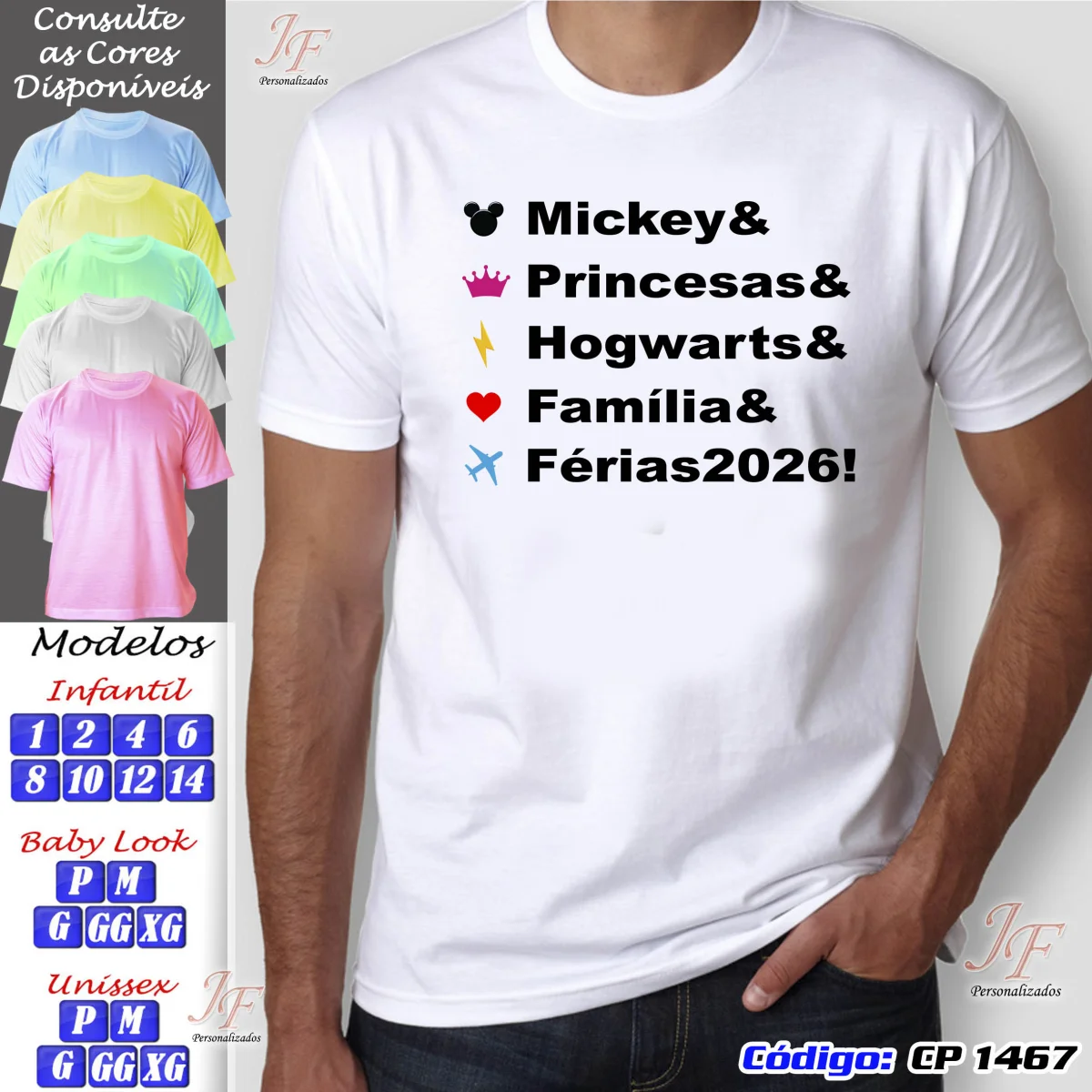Camisetas Personalizadas Viagem em Família | 05 Unidades | Trip Vacation Disney - Imagem 2