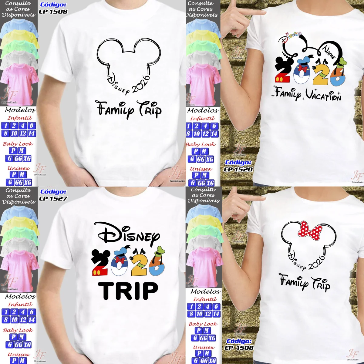 Camisetas Personalizadas Viagem em Família | 10 Unidades | Trip Vacation Disney - Imagem 6