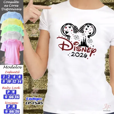 Camisetas Personalizadas Viagem em Família | 10 Unidades | Trip Vacation Disney