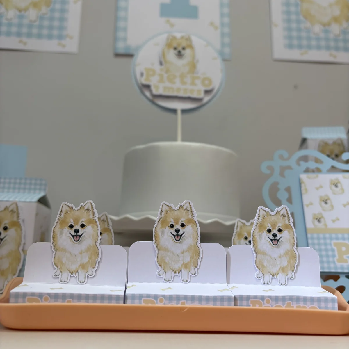Kit festa personalizado só um bolinho tema cachorrinho lulu - personalizo em todos os temas - Imagem 3