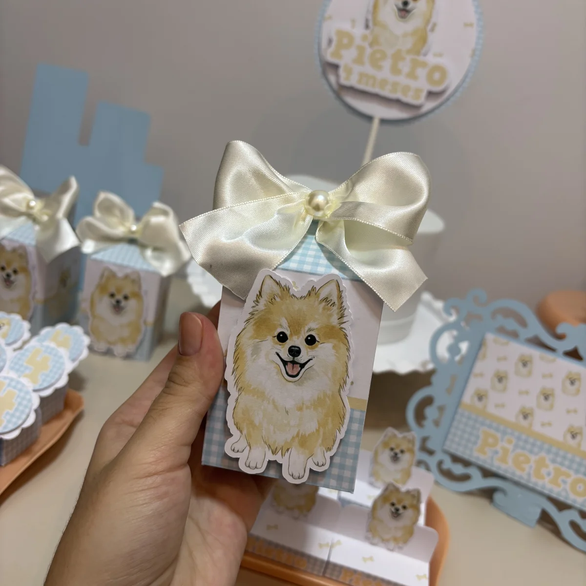 Kit festa personalizado só um bolinho tema cachorrinho lulu - personalizo em todos os temas - Imagem 8