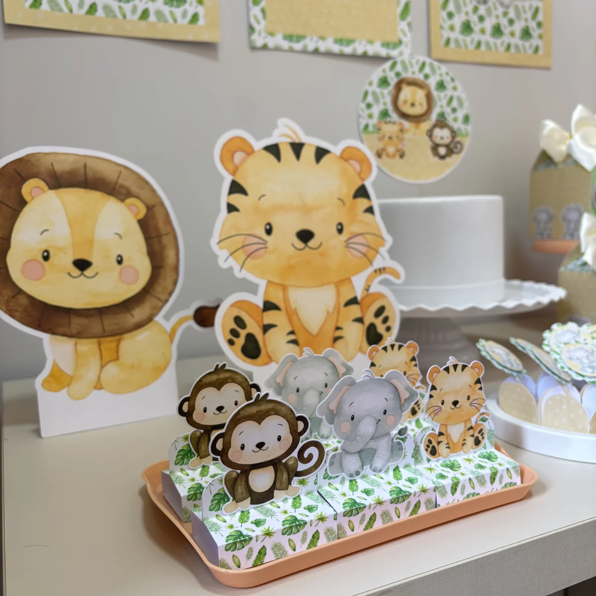Kit festa personalizado só um bolinho tema safari - personalizo em todos os temas - Imagem 4