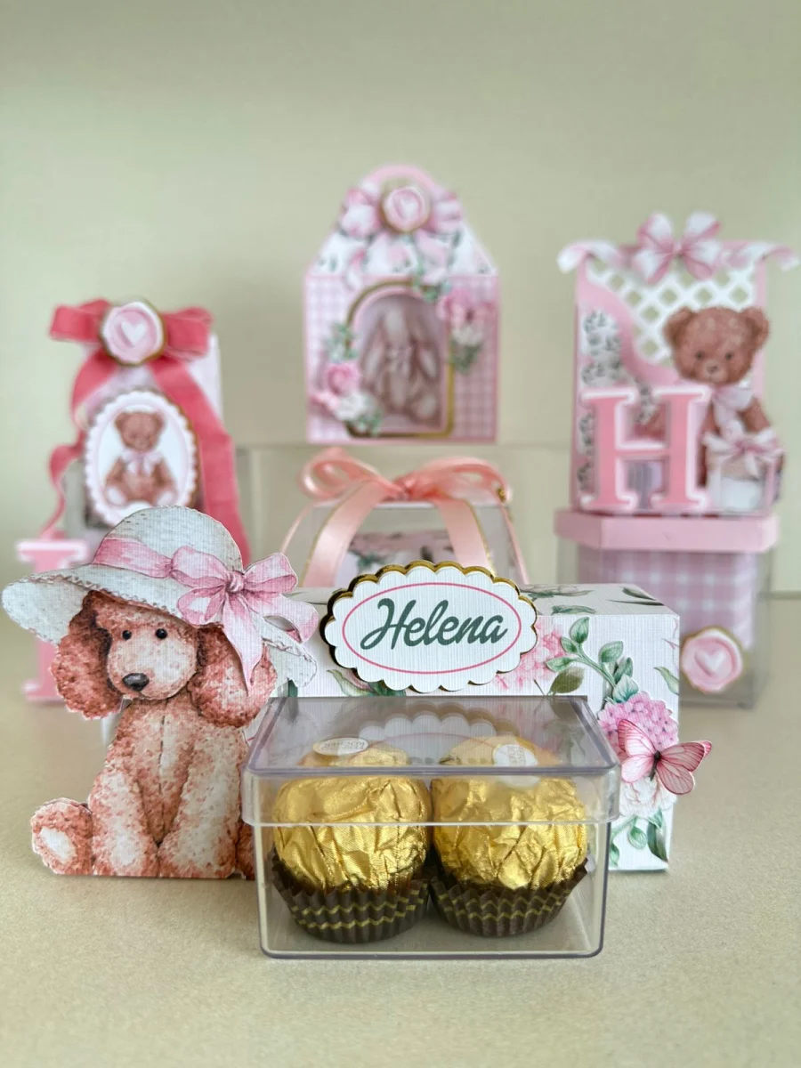 Kit Excellence Chá de Bebê Personalizado 20 Peças | Papelaria Personalizada Premium
