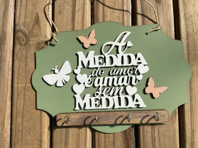 Porta chaves com frases