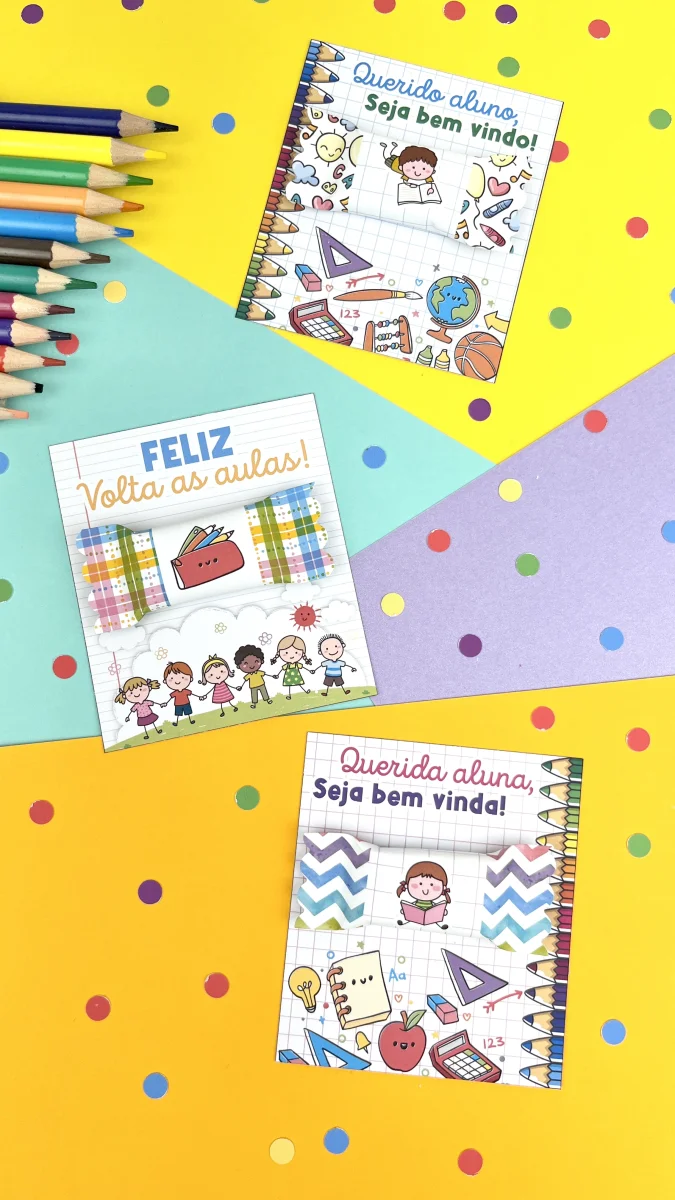 Arquivo Digital Volta as Aulas - Card com Balinhas - Imagem 1