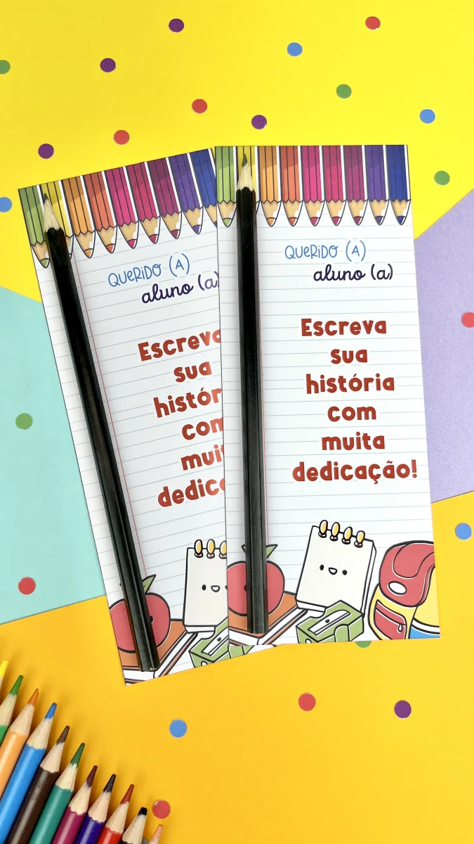 Arquivo Digital Card Aluno - Lápis -Volta às Aulas - Imagem 2
