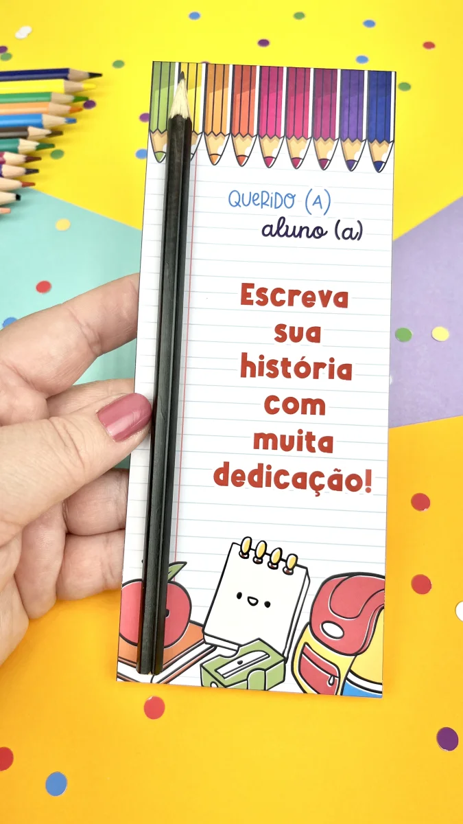 Arquivo Digital Card Aluno - Lápis -Volta às Aulas - Imagem 3