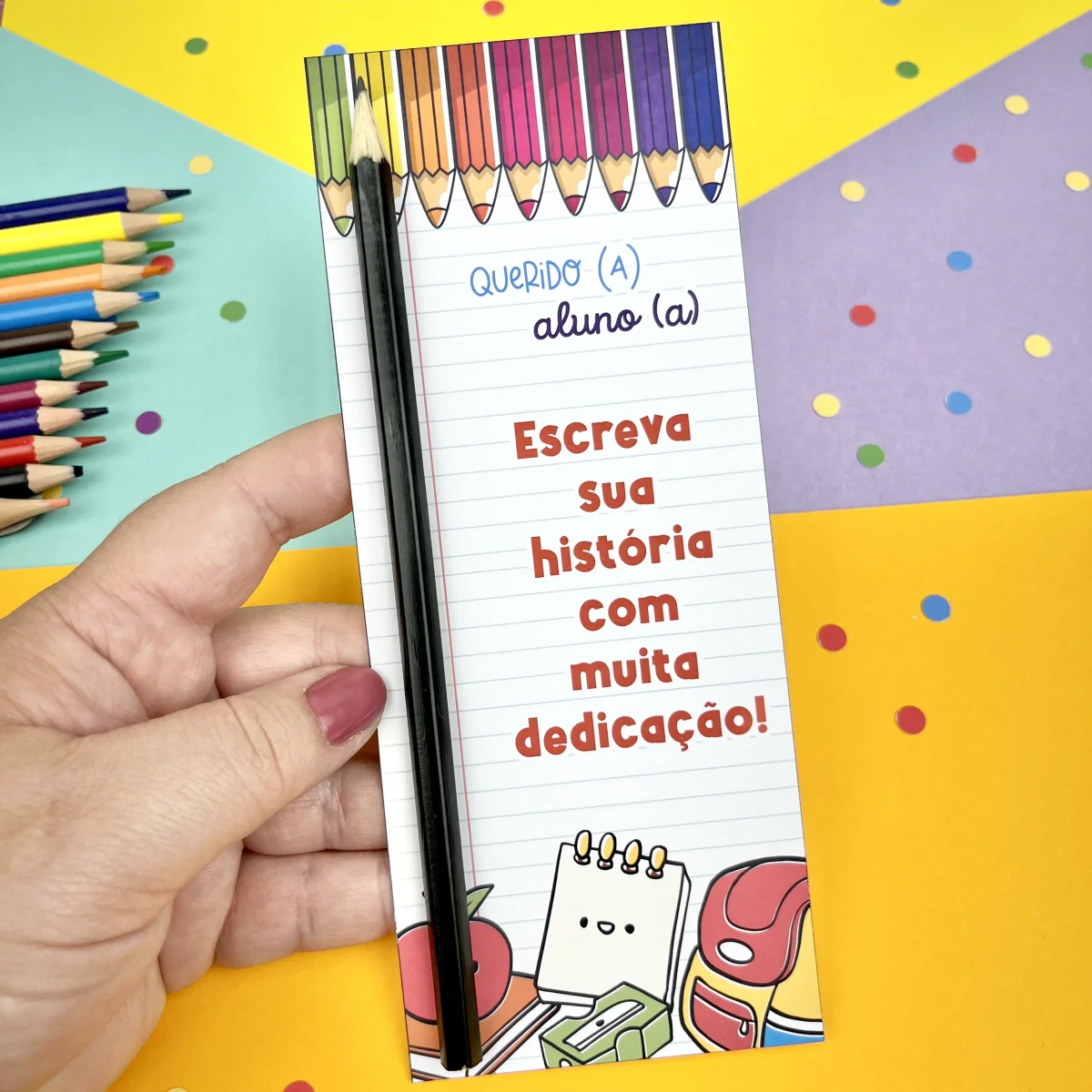 Arquivo Digital Card Aluno - Lápis -Volta às Aulas - Imagem 4