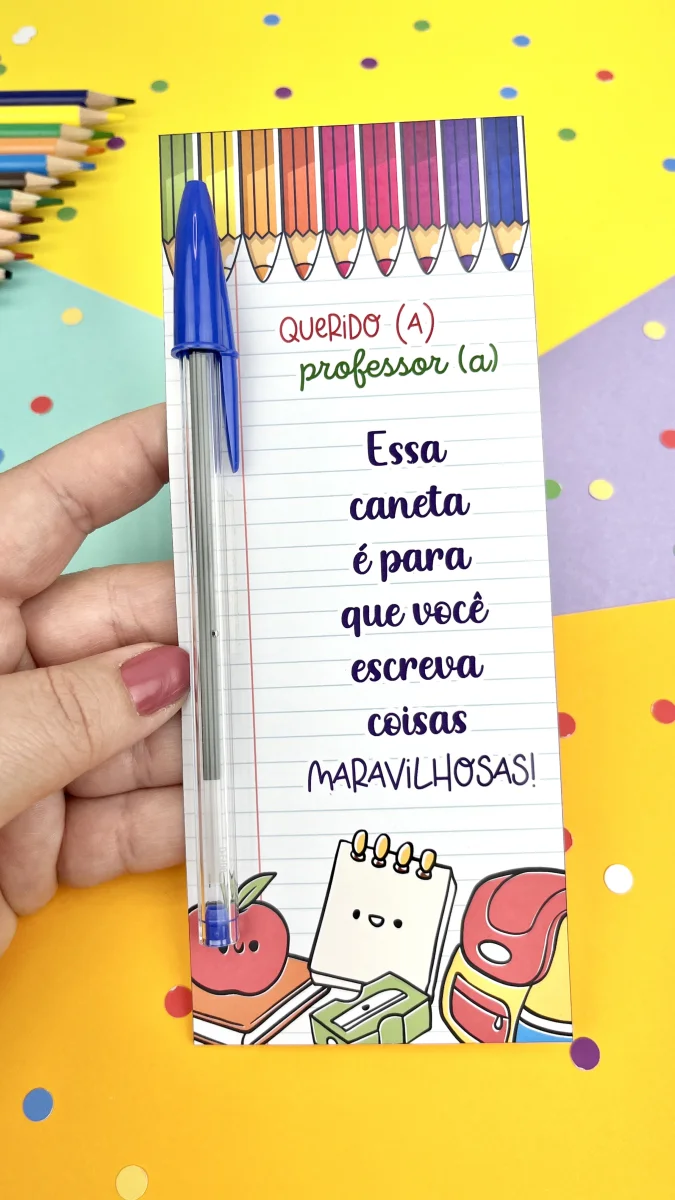 Arquivo Digital Card Professor - Lápis -Volta às Aulas - Imagem 4