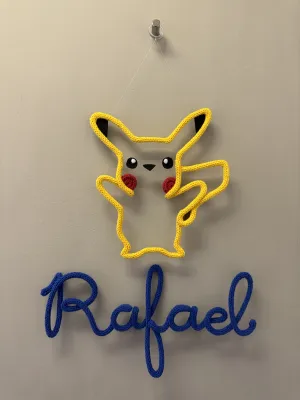 Decoração Pikachu Pokémon com nome personalizado